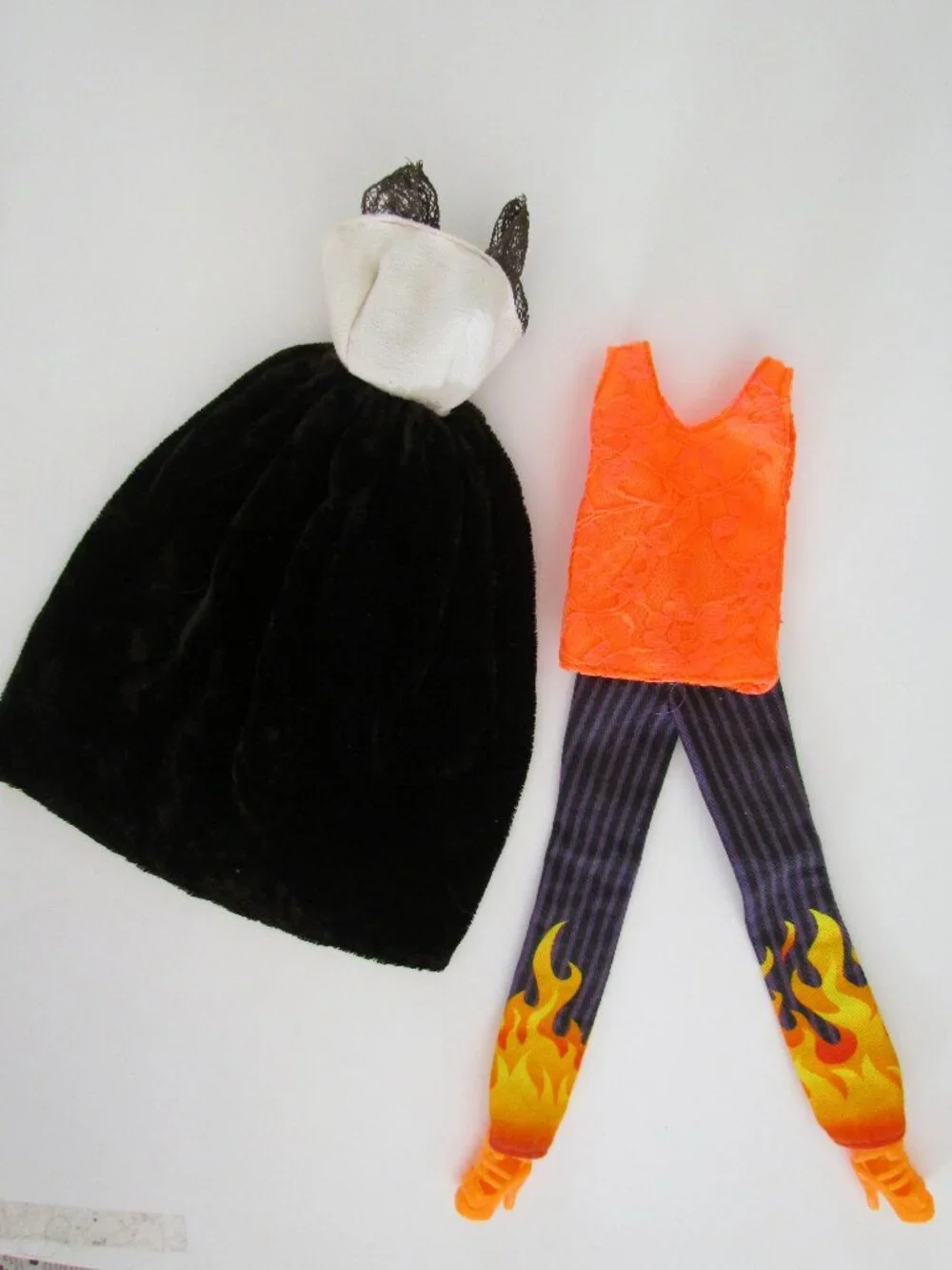 BARBIE HALLOWEEN COSTUMES for VARIOUS BARBIE FAMILY SIZES; FLAME PANTS & MORE